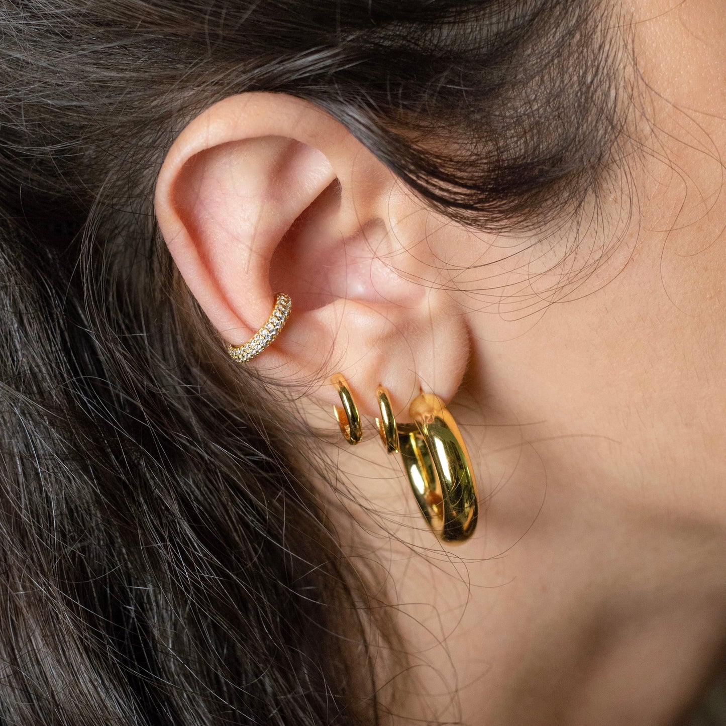 ORECCHINI HOOPS IN ORO CLAIRE