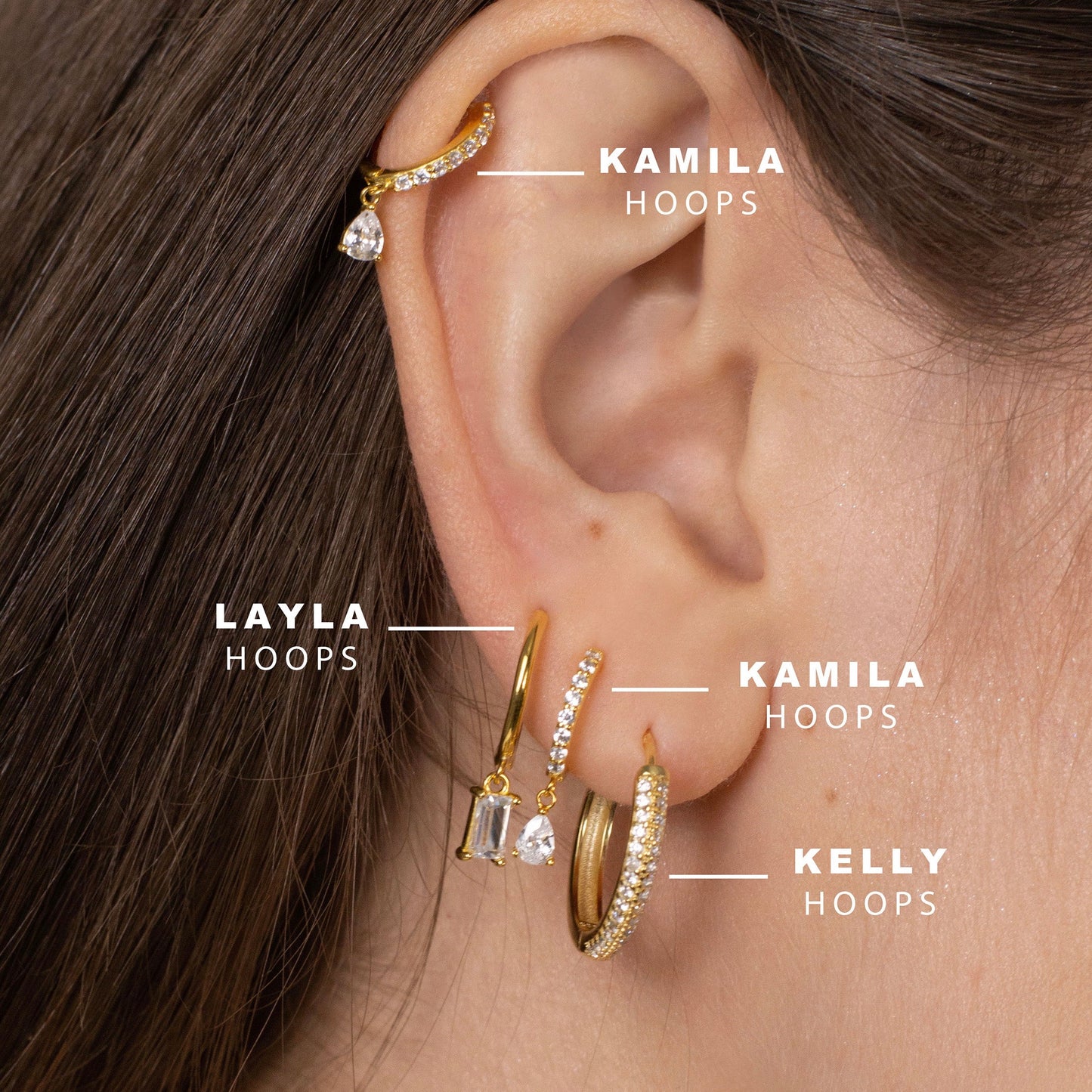 ORECCHINI HOOPS IN ORO LAYLA