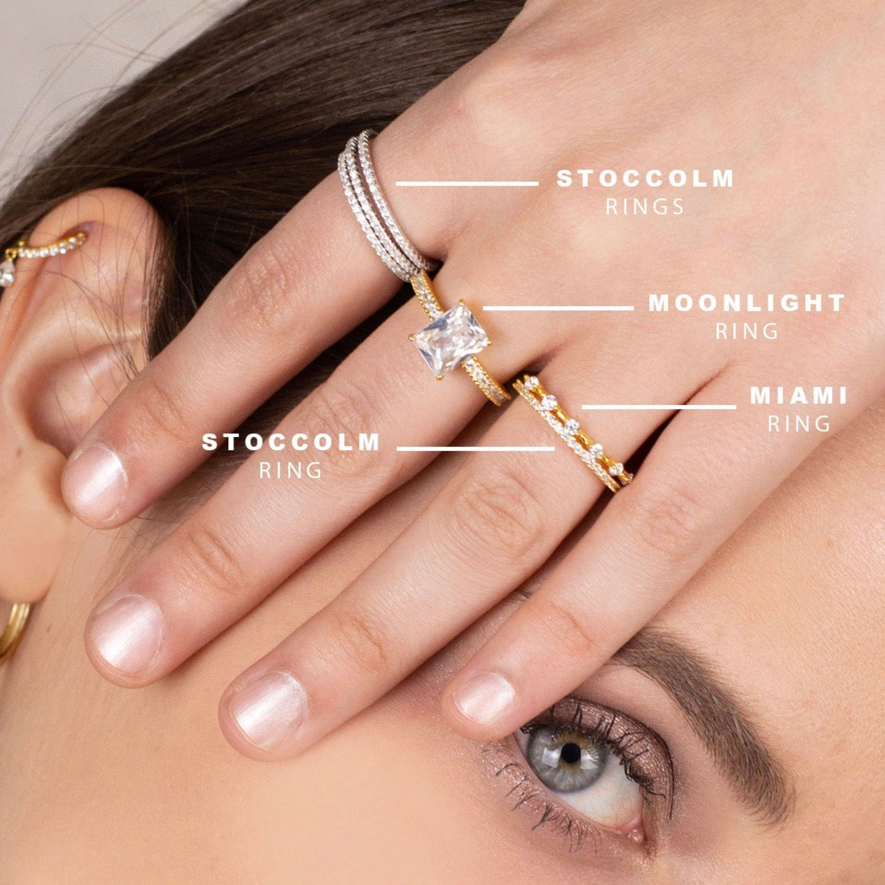 ANELLO IN ORO E ZIRCONI MOONLIGHT