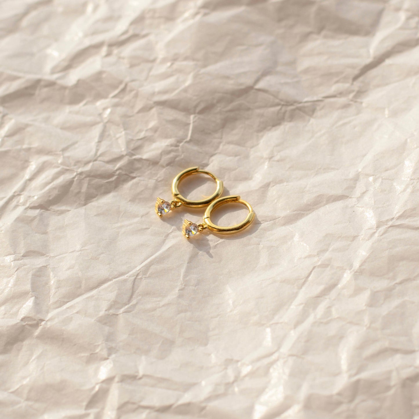 ORECCHINI HOOPS IN ORO E ZIRCONI ALIA