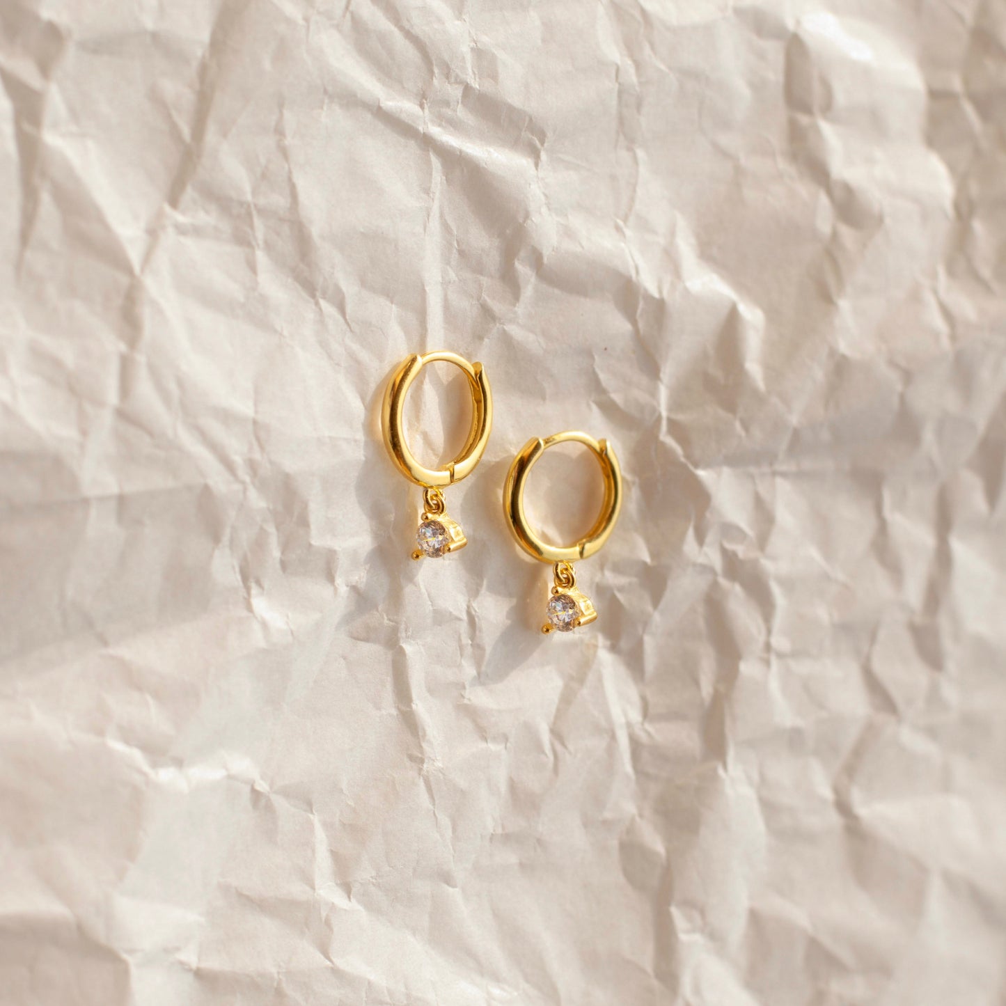 ORECCHINI HOOPS IN ORO E ZIRCONI ALIA