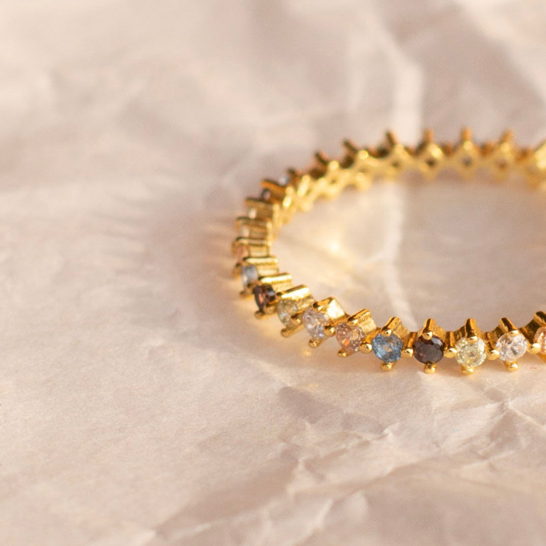 ANELLO IN ORO E ZIRCONI SALLY