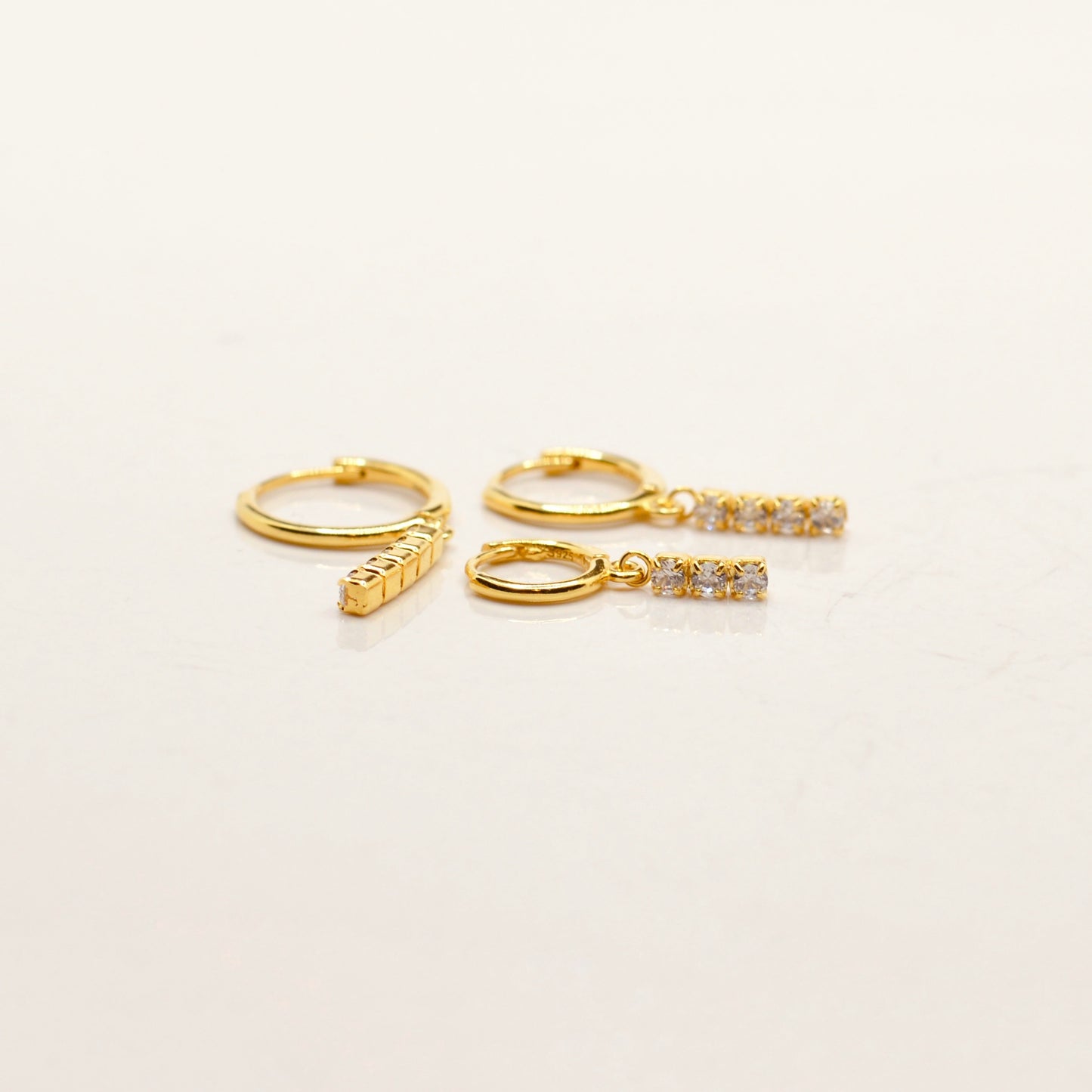 TRIS ORECCHINI HOOPS IN ORO LONDON