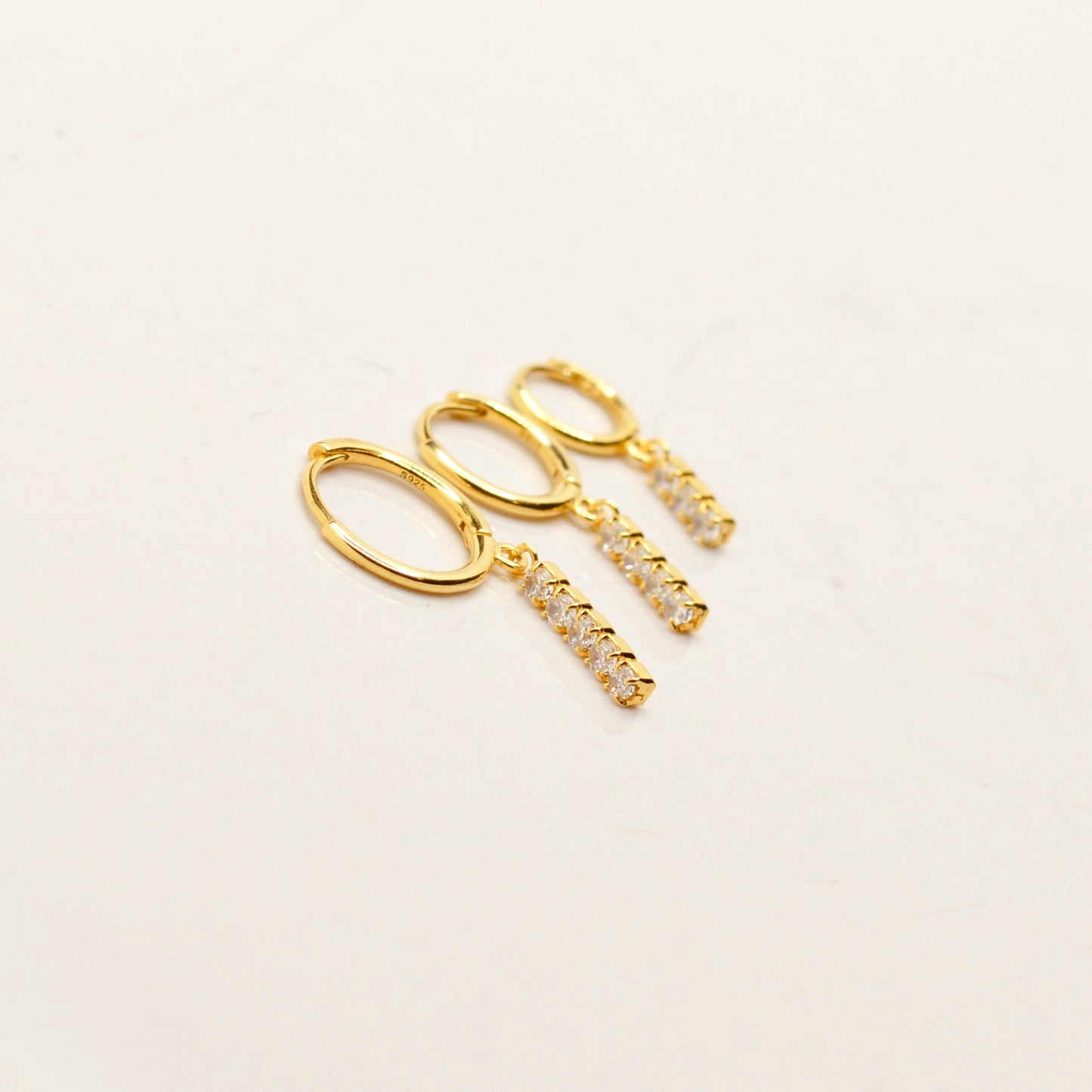 TRIS ORECCHINI HOOPS IN ORO LONDON